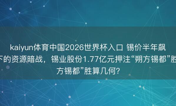 kaiyun体育中国2026世界杯入口 锡价半年飙涨40％下的资源暗战，锡业股份1.77亿元押注“朔方锡都”胜算几何？